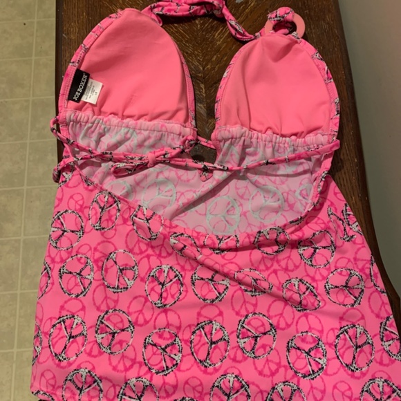 Joe Boxer, Bikini Top with Peace Signs in Pink - Picture 3 of 3